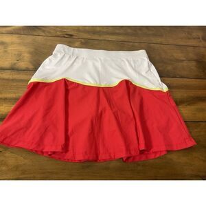 L'etoile sports Skort Women Sz Small Golf Tennis Casual Pleated Skirt Red White